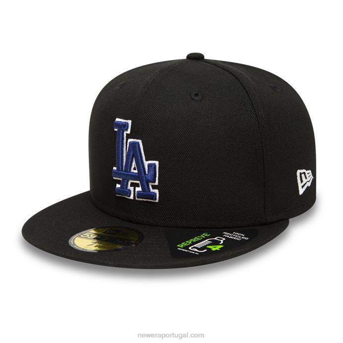 FFTN699 New Era la dodgers repreve boné preto 59fifty
