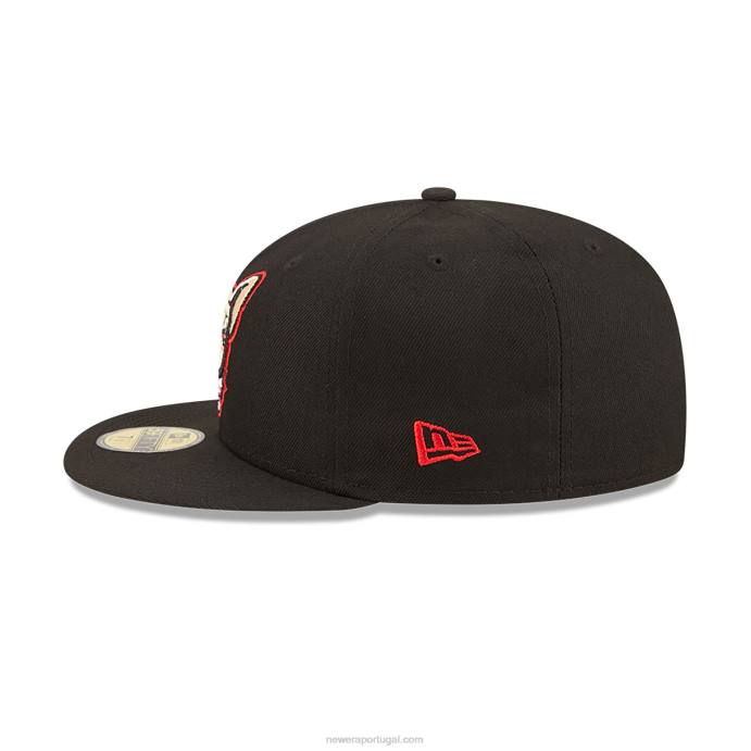 FFTN69 New Era el paso chihuahuas milb boné preto 59fifty