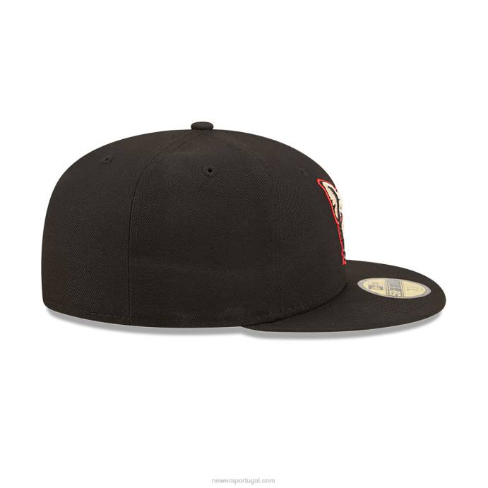 FFTN69 New Era el paso chihuahuas milb boné preto 59fifty