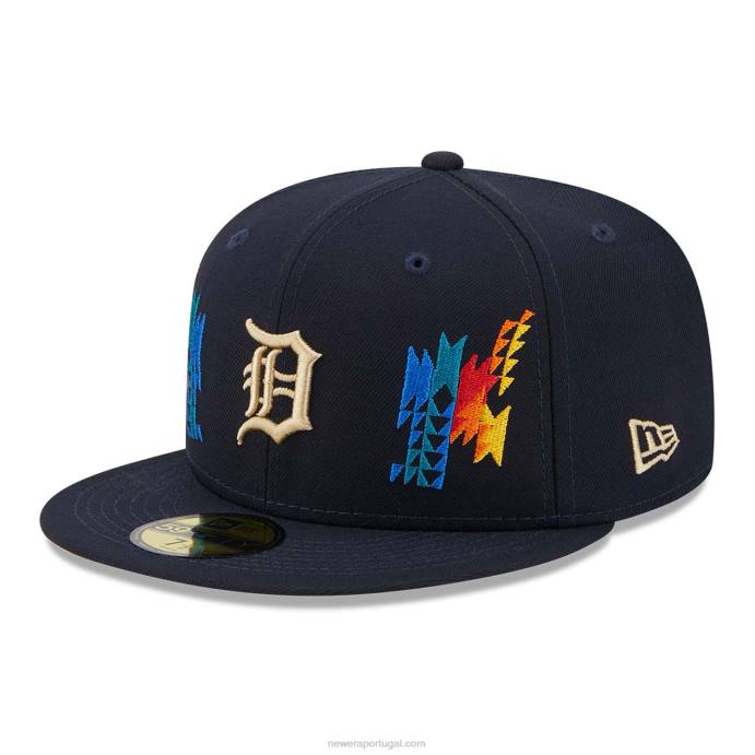 FFTN701 New Era boné justo Detroit Tigers Southwestern Navy 59fifty