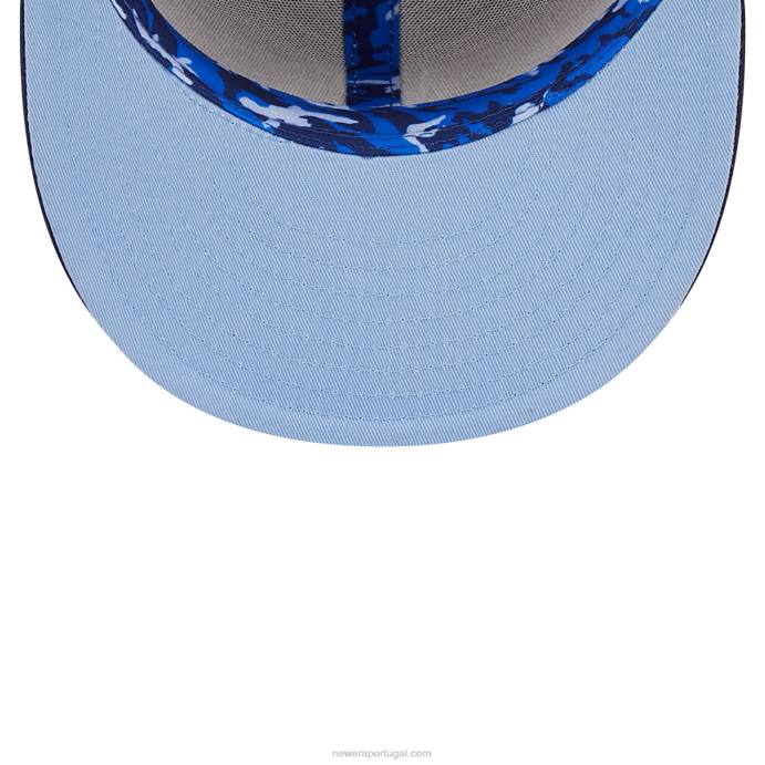 FFTN702 New Era Milwaukee Brewers Mono Navy Camo 59Fifty Boné Justo