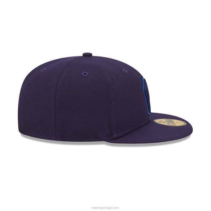 FFTN702 New Era Milwaukee Brewers Mono Navy Camo 59Fifty Boné Justo