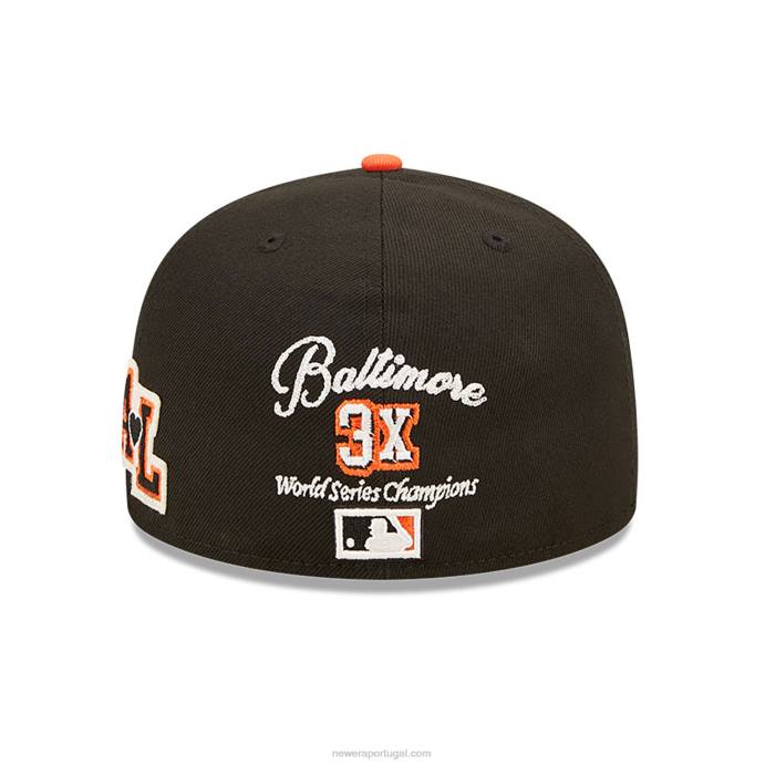 FFTN703 New Era baltimore orioles ne letterman boné preto 59fifty