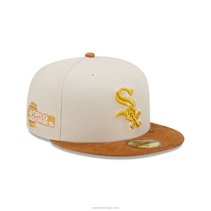 FFTN706 New Era chicago white sox cordão viseira pedra 59fifty boné ajustado
