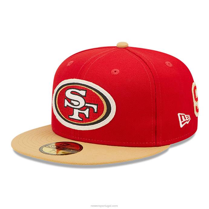 FFTN707 New Era san francisco 49ers ne letterman red 59fifty boné justo