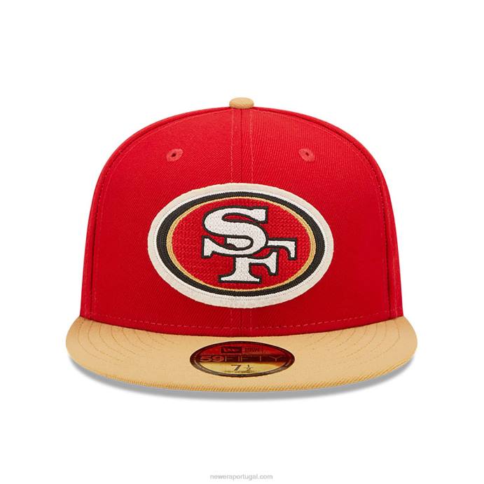 FFTN707 New Era san francisco 49ers ne letterman red 59fifty boné justo