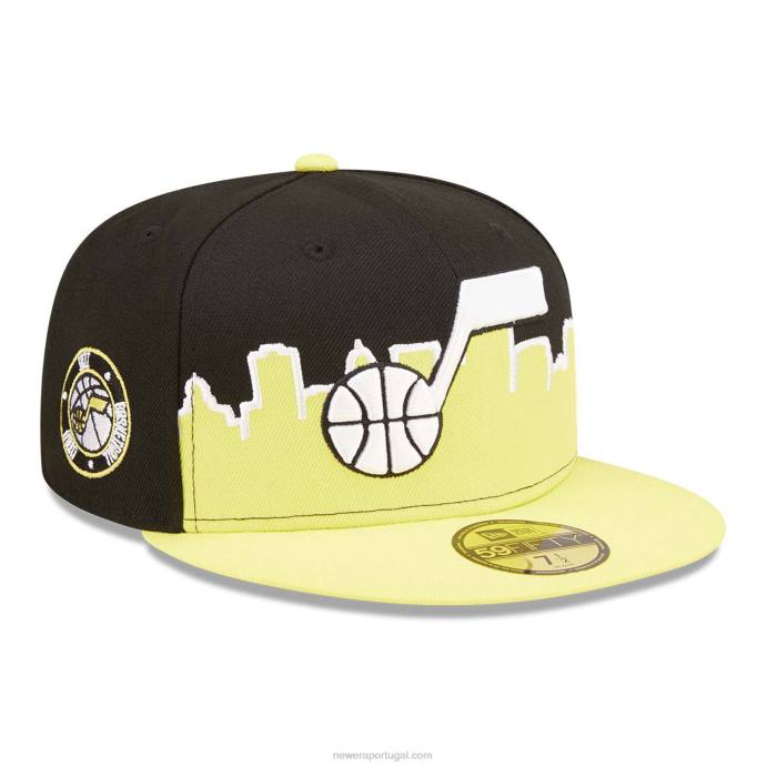 FFTN709 New Era Boné utah jazz nba tip off 2022 preto 59fifty
