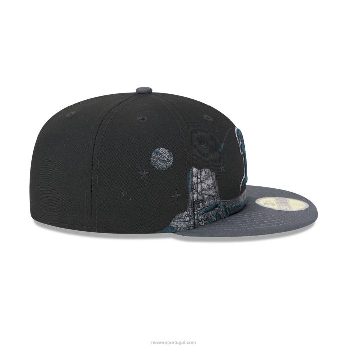 FFTN70 New Era Boné Oakland Athletics Planetary Preto 59Fifty