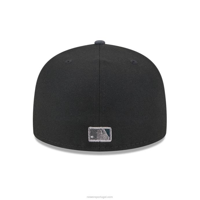 FFTN70 New Era Boné Oakland Athletics Planetary Preto 59Fifty