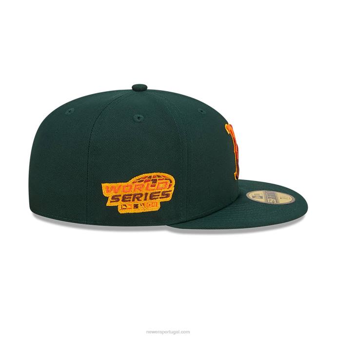 FFTN713 New Era Boné boston red sox folhoso verde escuro 59fifty