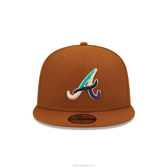 FFTN716 New Era Boné 59fifty vintage floral do Atlanta Braves