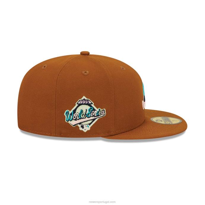 FFTN716 New Era Boné 59fifty vintage floral do Atlanta Braves