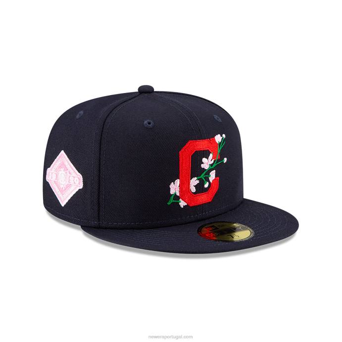 FFTN719 New Era boné justo cleveland Guardians com patch bloom navy 59fifty