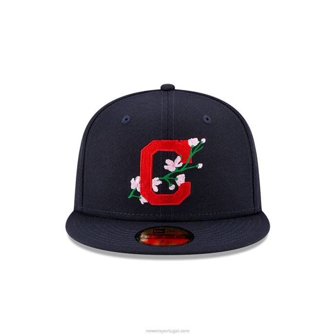 FFTN719 New Era boné justo cleveland Guardians com patch bloom navy 59fifty
