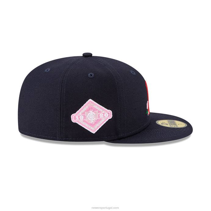 FFTN719 New Era boné justo cleveland Guardians com patch bloom navy 59fifty