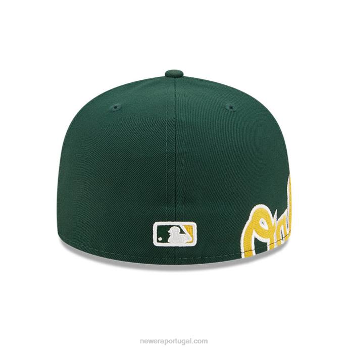 FFTN722 New Era Boné Oakland Athletics MLB Side Split Green 59Fifty