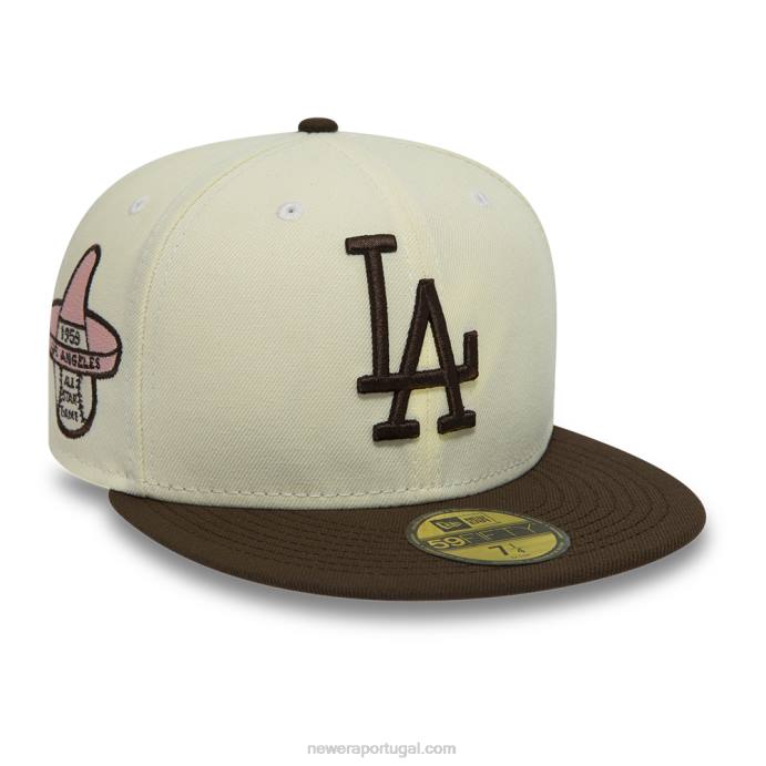 FFTN726 New Era boné la dodgers branco 59fifty