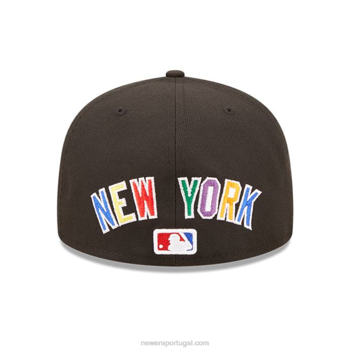 FFTN728 New Era boné New York Yankees mlb preto prismático 59fifty