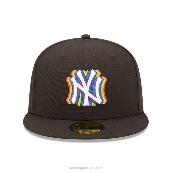 FFTN728 New Era boné New York Yankees mlb preto prismático 59fifty