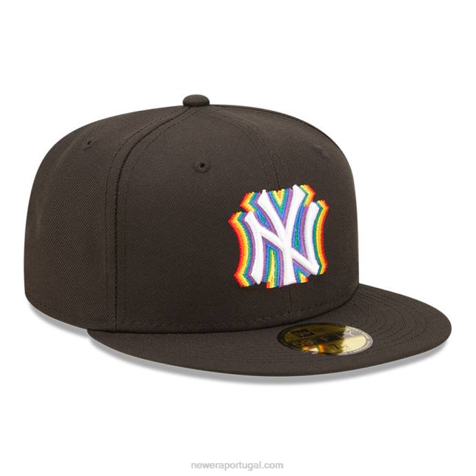 FFTN728 New Era boné New York Yankees mlb preto prismático 59fifty