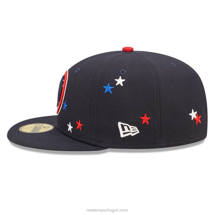 FFTN729 New Era brooklyn nets boné nba americana navy 59fifty ajustado
