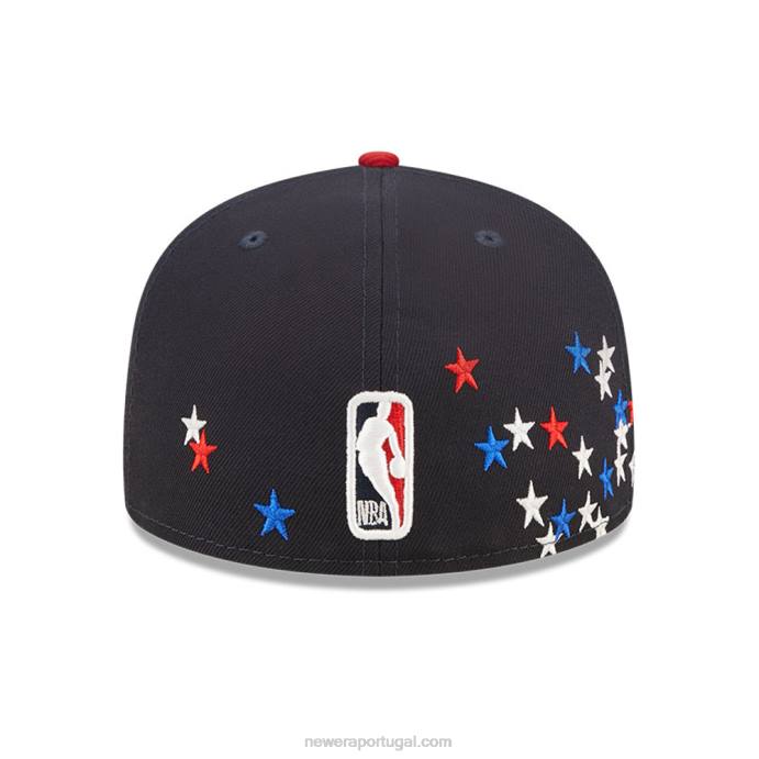 FFTN729 New Era brooklyn nets boné nba americana navy 59fifty ajustado