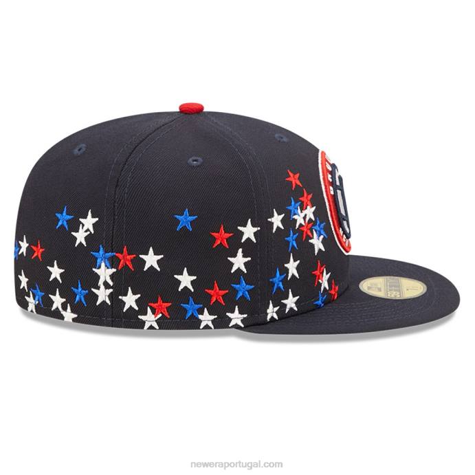 FFTN729 New Era brooklyn nets boné nba americana navy 59fifty ajustado