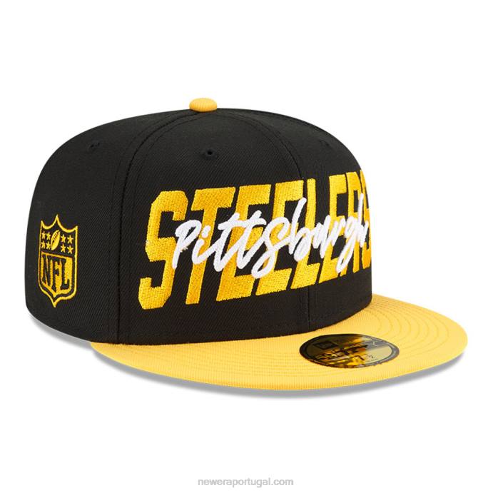 FFTN732 New Era Boné Pittsburgh Steelers nfl draft black 59fifty