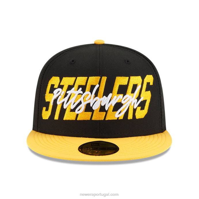 FFTN732 New Era Boné Pittsburgh Steelers nfl draft black 59fifty