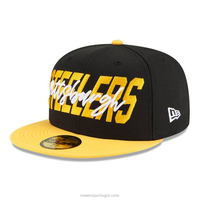 FFTN732 New Era Boné Pittsburgh Steelers nfl draft black 59fifty