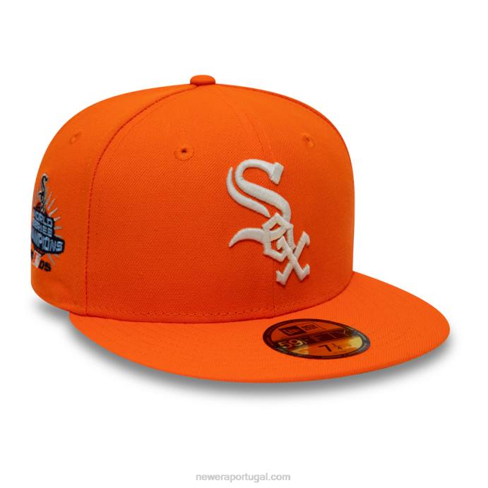 FFTN733 New Era boné justo chicago white sox spotlight laranja 59fifty