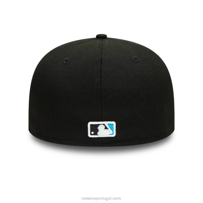 FFTN734 New Era miami marlins autêntico no jogo de campo preto 59fifty cap