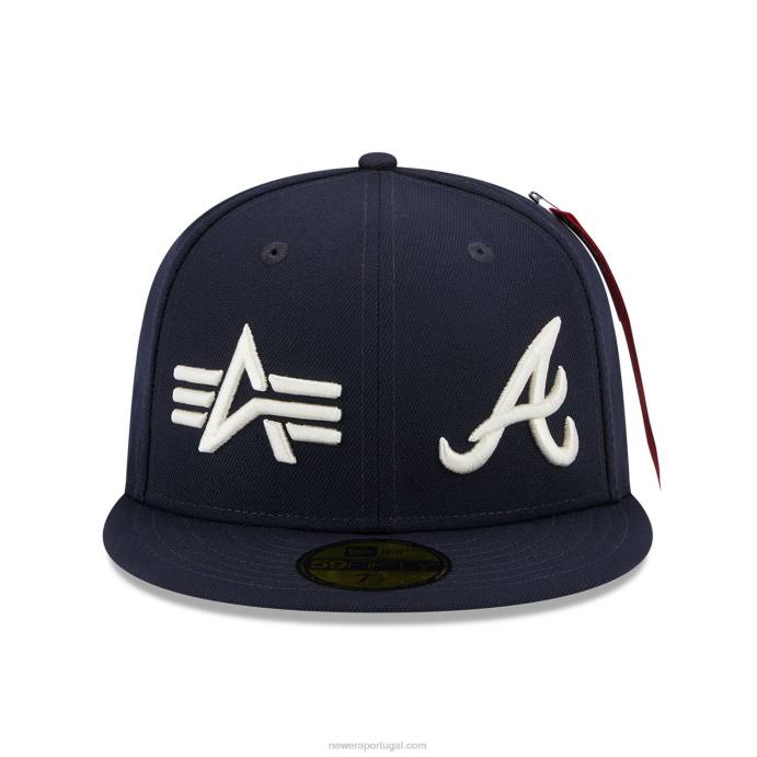 FFTN735 New Era Boné Atlanta Braves Alpha Industries X MLB Navy 59Fifty