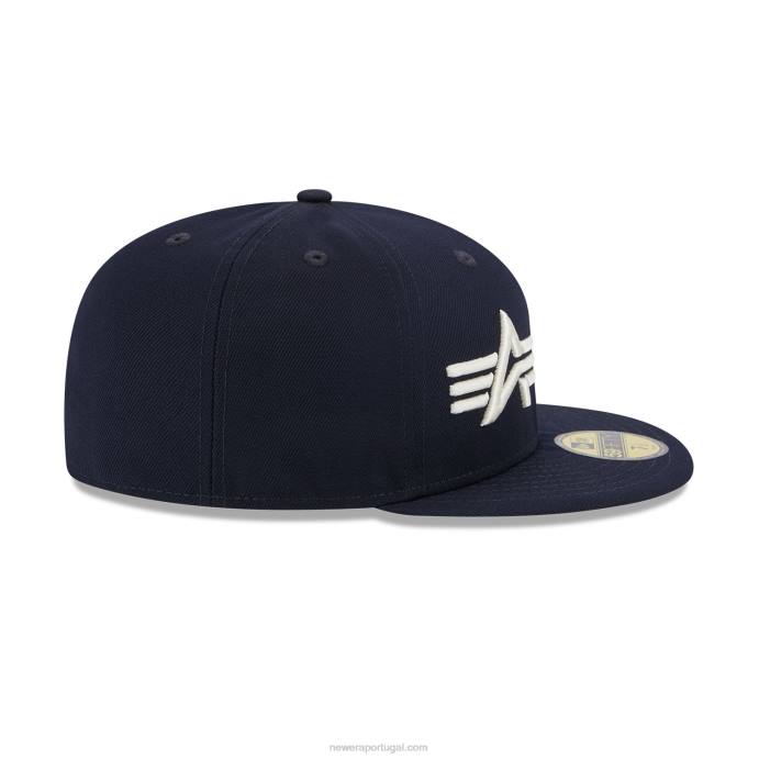 FFTN735 New Era Boné Atlanta Braves Alpha Industries X MLB Navy 59Fifty