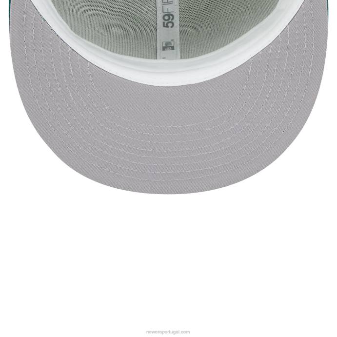 FFTN737 New Era boné verde 59fifty com raia de sorte do new york yankees