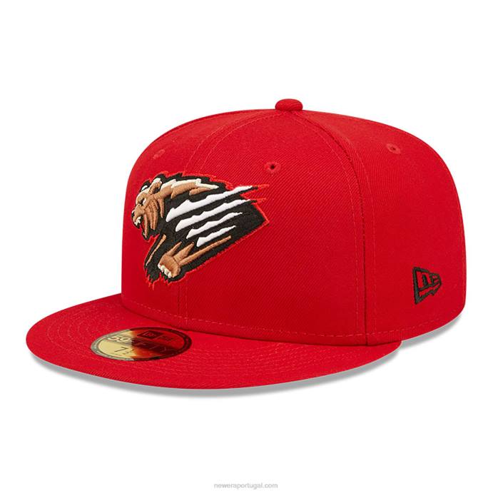 FFTN741 New Era boné fresno grizzlies milb vermelho 59fifty ajustado