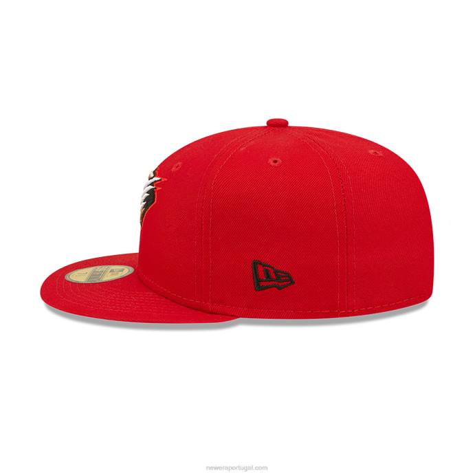 FFTN741 New Era boné fresno grizzlies milb vermelho 59fifty ajustado