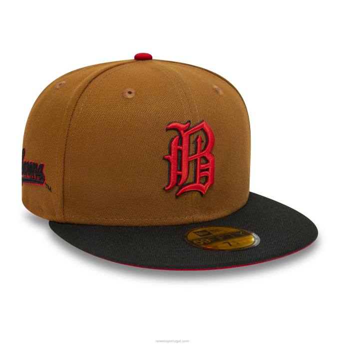 FFTN749 New Era boné birmingham barons milb brown 59fifty ajustado