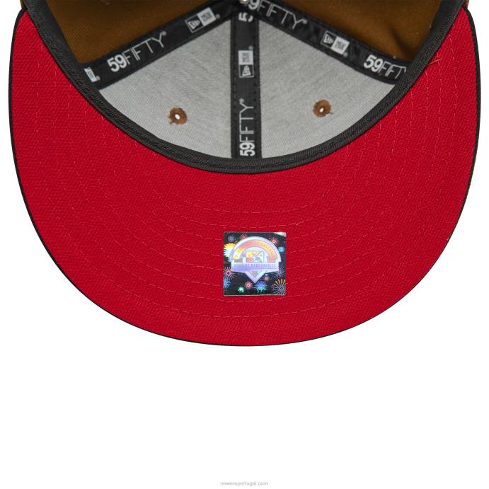 FFTN749 New Era boné birmingham barons milb brown 59fifty ajustado