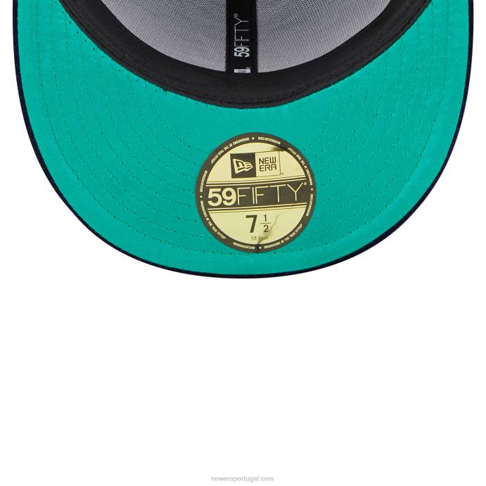 FFTN752 New Era boné ajustado azul marinho 59fifty atlanta braves