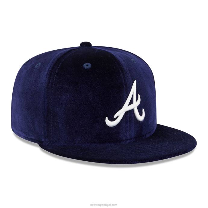 FFTN752 New Era boné ajustado azul marinho 59fifty atlanta braves