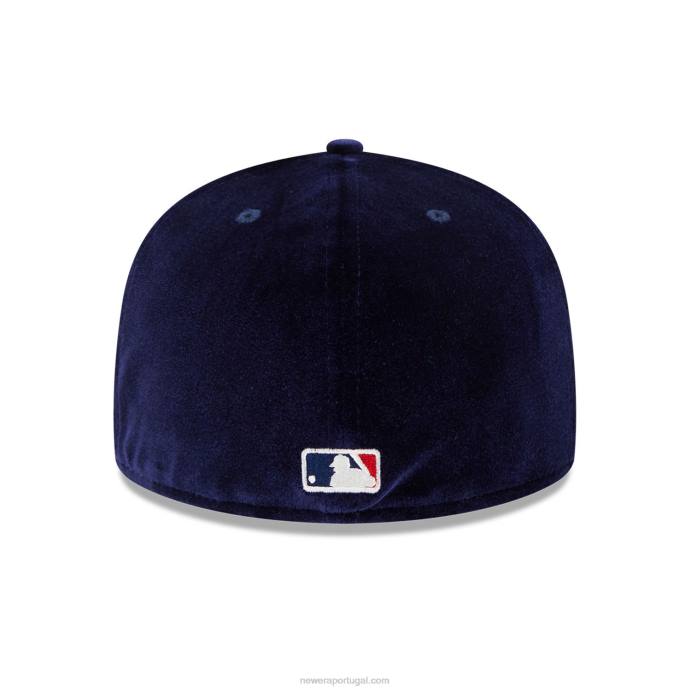 FFTN752 New Era boné ajustado azul marinho 59fifty atlanta braves