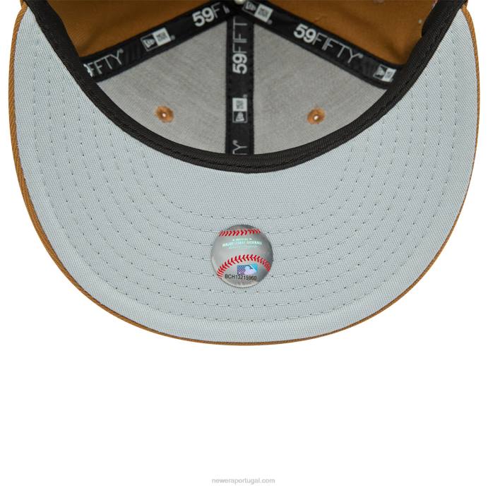 FFTN753 New Era boné New York Yankees Fall Colors Marrom 59Fifty