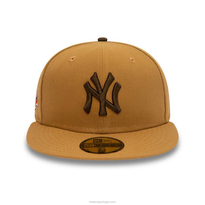 FFTN753 New Era boné New York Yankees Fall Colors Marrom 59Fifty