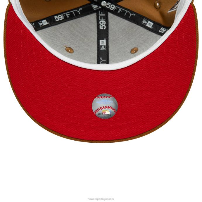 FFTN756 New Era boné ajustado marrom 59fifty de 40 anos do seattle mariners