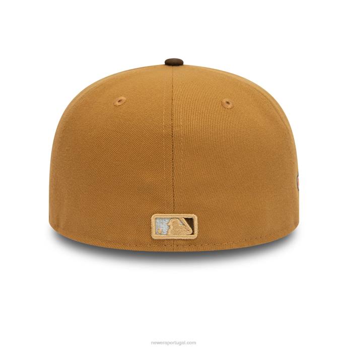 FFTN757 New Era new york yankees outono cores viseira contraste marrom 59fifty boné ajustado