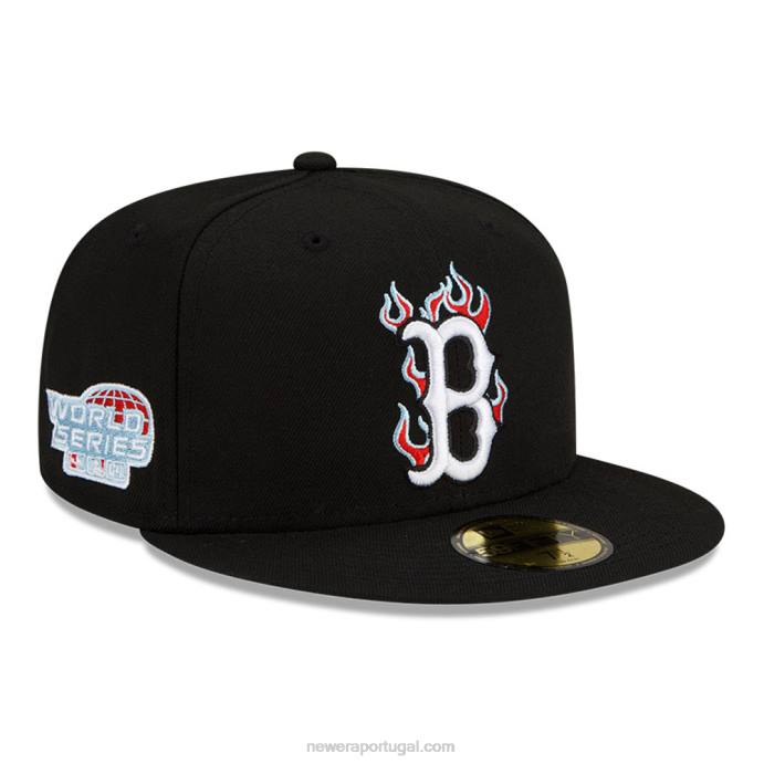 FFTN758 New Era boné boston red sox mlb team fire black 59fifty