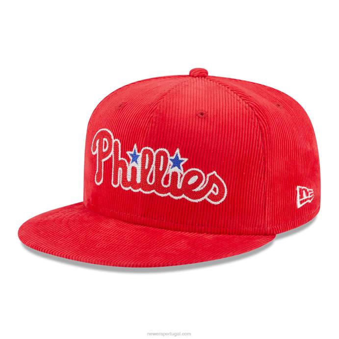 FFTN75 New Era Boné justo philadelphia phillies vintage cordão vermelho 59fifty