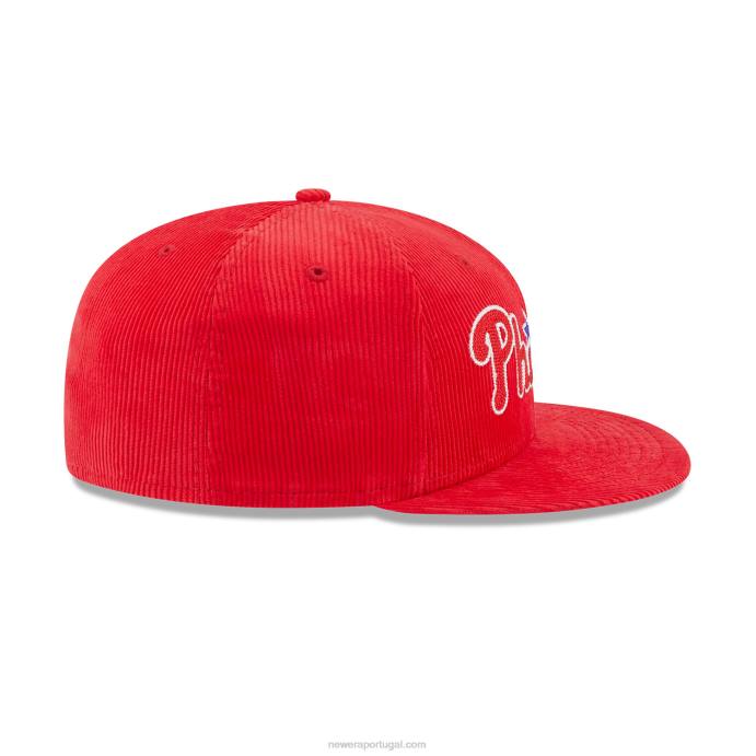FFTN75 New Era Boné justo philadelphia phillies vintage cordão vermelho 59fifty
