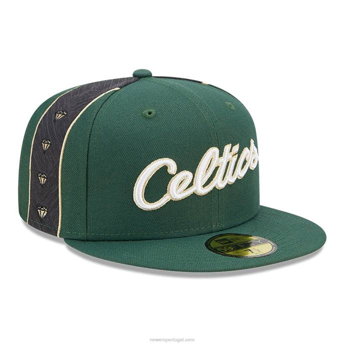 FFTN760 New Era Boston Celtics Autentics City Edition Green Boné 59 Fifty